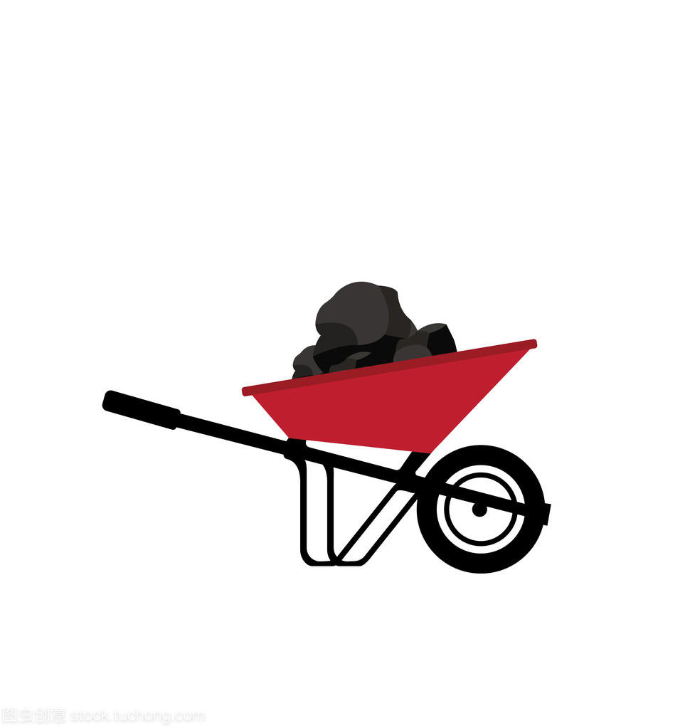 獨(dú)輪手推車與煤圖標(biāo)