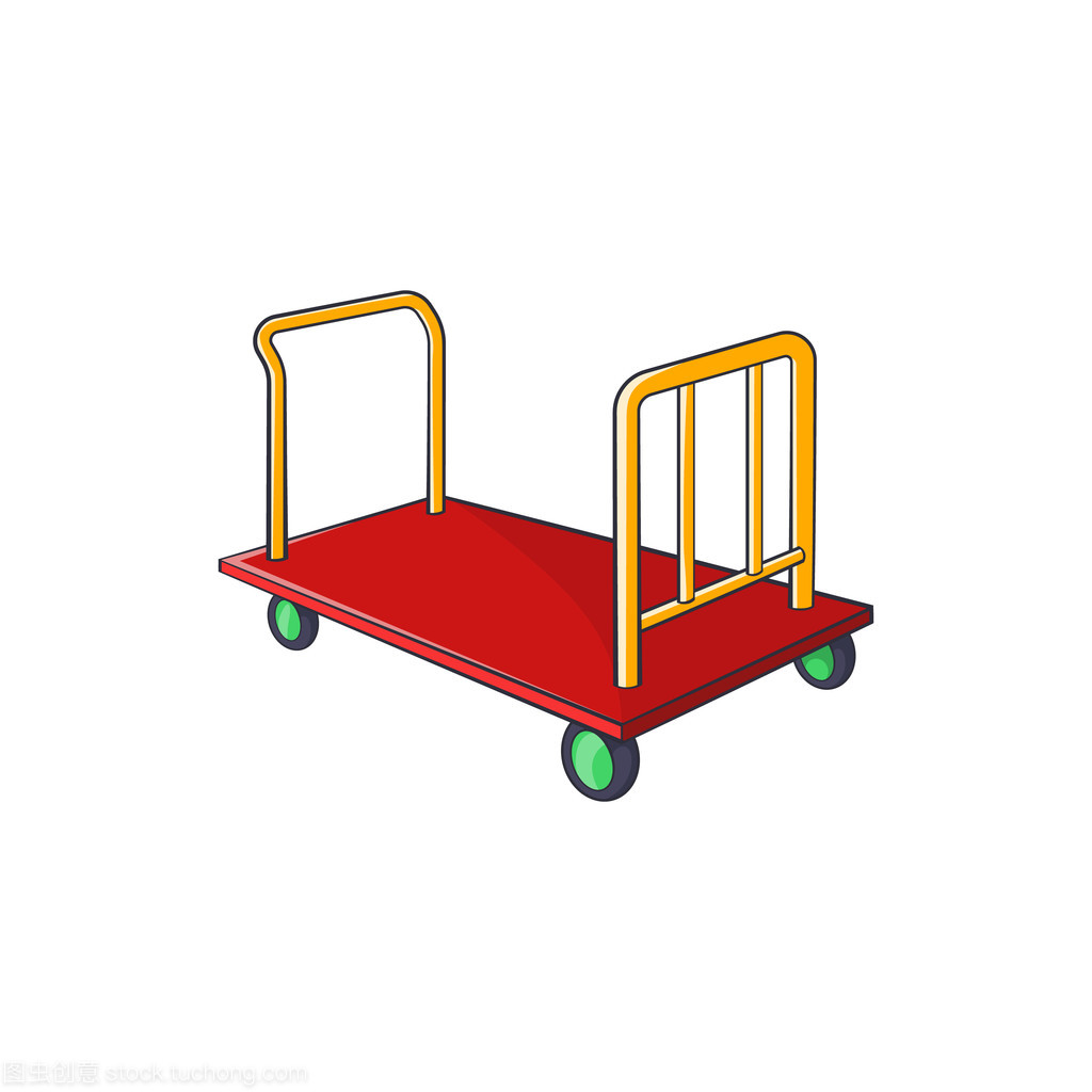 卡通風(fēng)格的行李推車圖標(biāo)